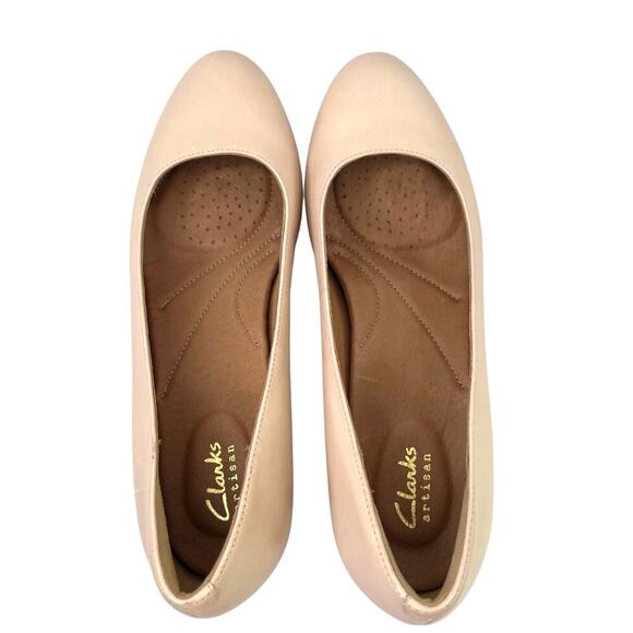 Clark’s Artisan Heavenly Shine Kitten-Heel Pumps in Nude Women's Size 8 1/2 - Picture 7 of 11